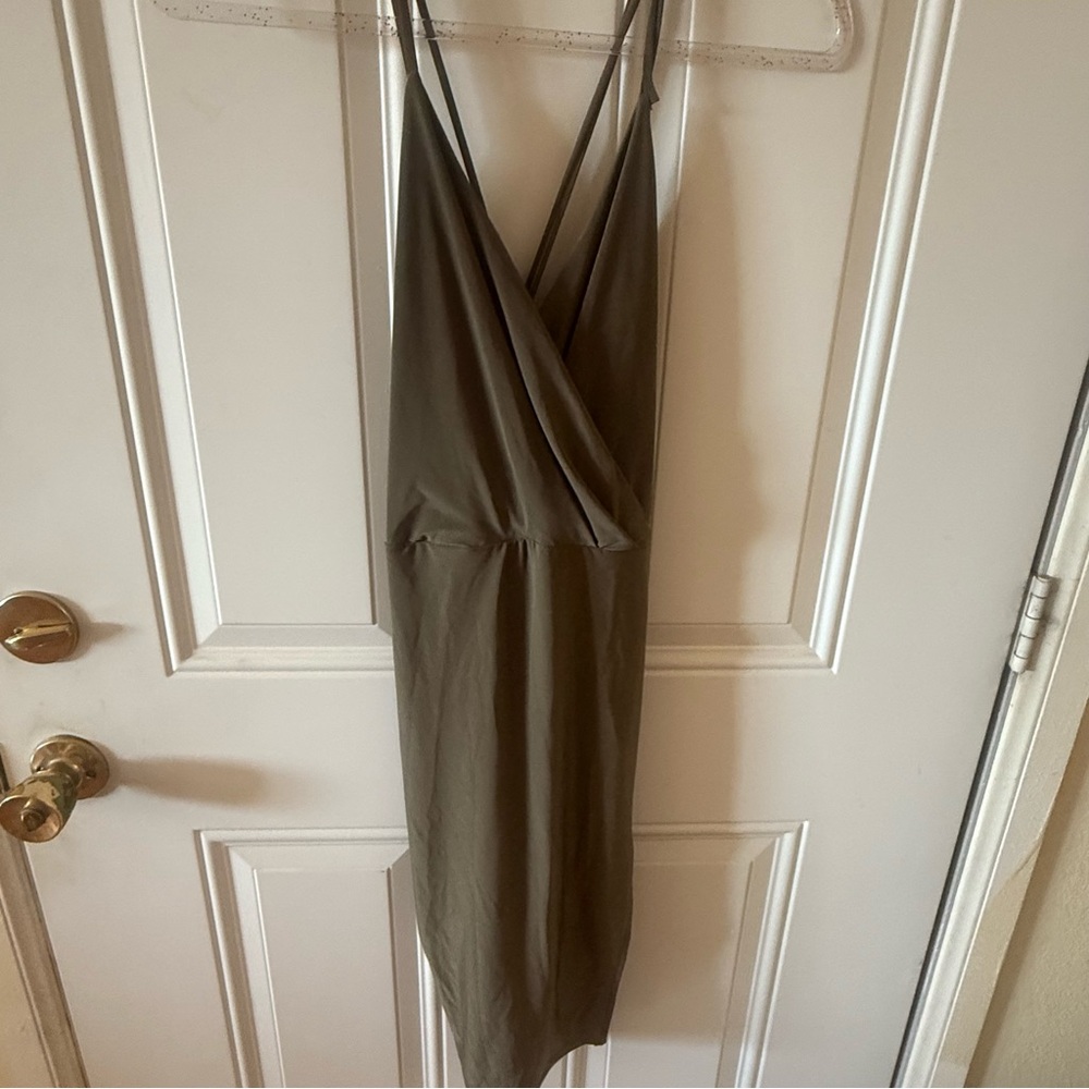 Olive Green Strappy Dress